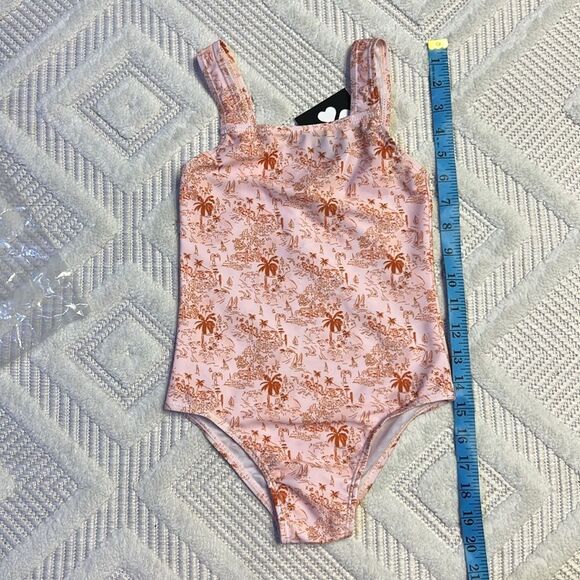 SPORT - Pink Toile Swimsuit - Picture 4 of 8